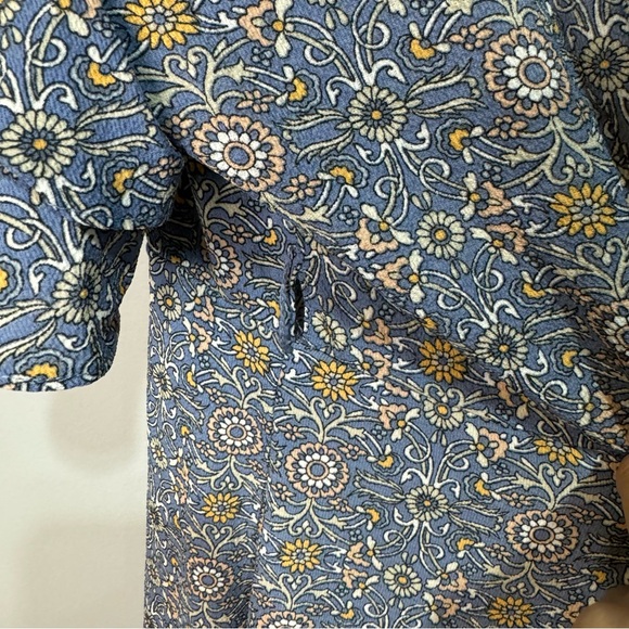 Max Studio Blue Floral Midi Wrap Tie Dress NWT - Picture 12 of 16